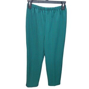 Haband For Her Womens Size 10 Blue Black Geometric Elastic Waist Casual Pants